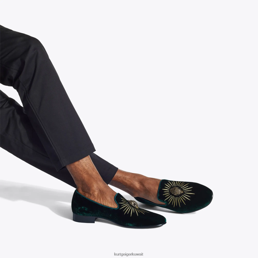 كيلووات Kurt Geiger رجال نسر لندن الآس أخضر X06PDH636 | أحذية