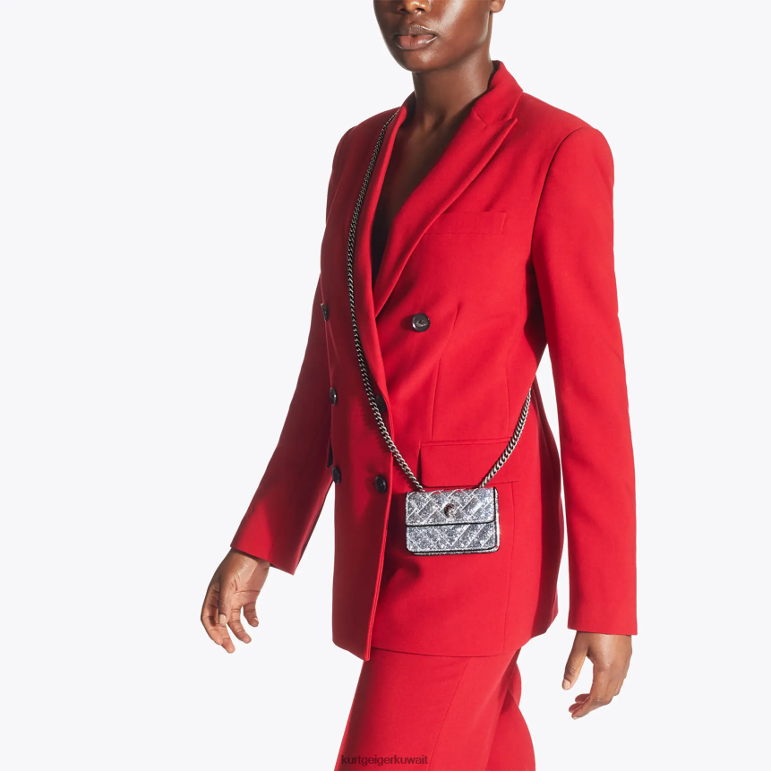 كيلووات Kurt Geiger نحيف لندن مايكرو كنسينغتون في لندن فضة X06PDH63 | أكياس