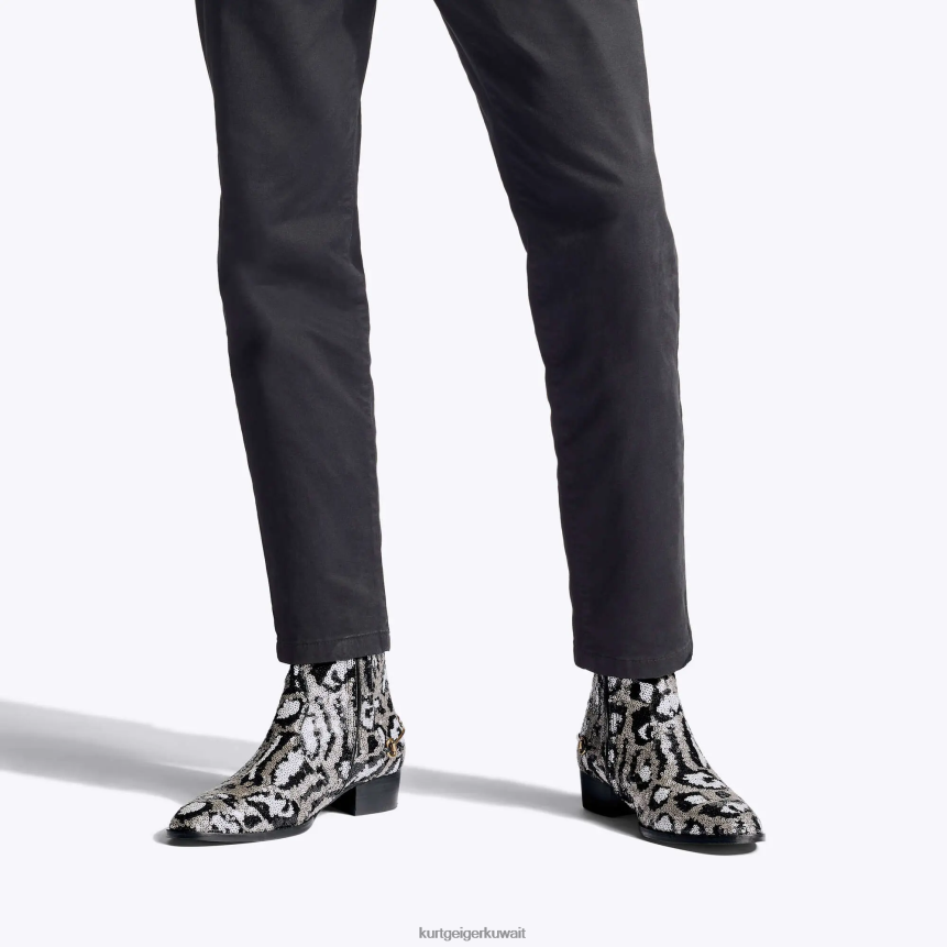 كيلووات Kurt Geiger رجال لندن جين الترتر مزيج البيج X06PDH654 | أحذية