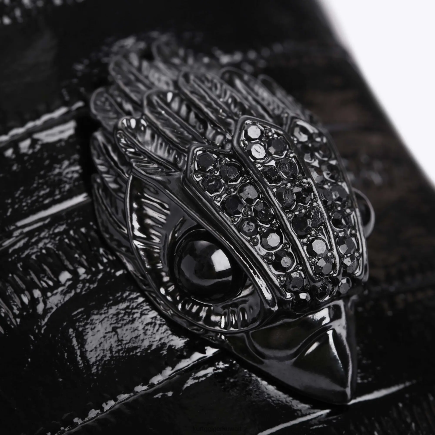 كيلووات Kurt Geiger رجال لندن هيو إيجل براءة اختراع ثعبان البحر أسود X06PDH659 | أحذية