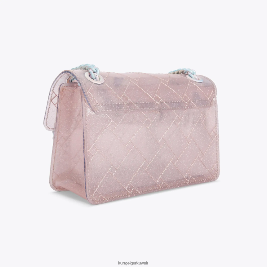 كيلووات Kurt Geiger نحيف لندن جليتر ميني كنسينغتون في لندن وردي باهت X06PDH66 | أكياس