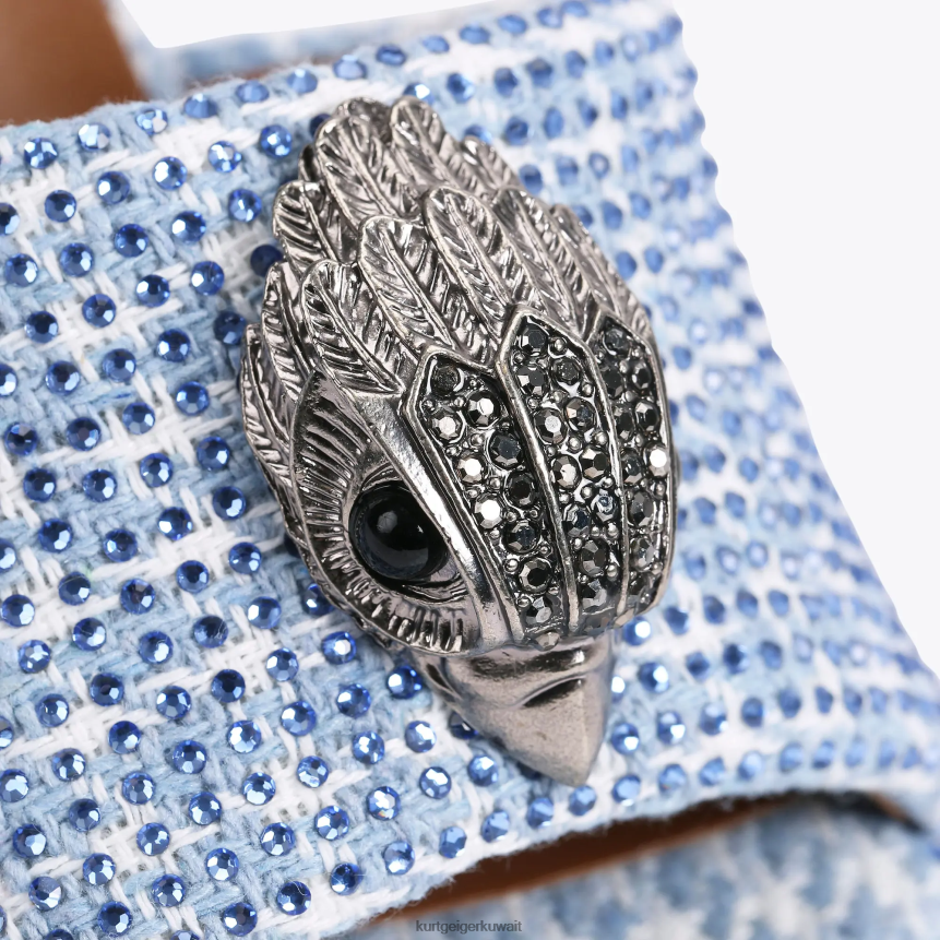 كيلووات Kurt Geiger نحيف صندل لندن كنسينغتون منتصف الأزرق X06PDH670 | أحذية