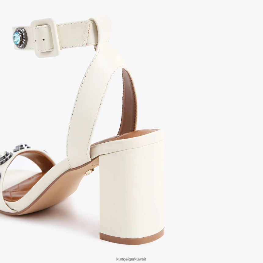 كيلووات Kurt Geiger نحيف صندل لندن اوكتافيا بلوك مزيج العظام X06PDH676 | أحذية