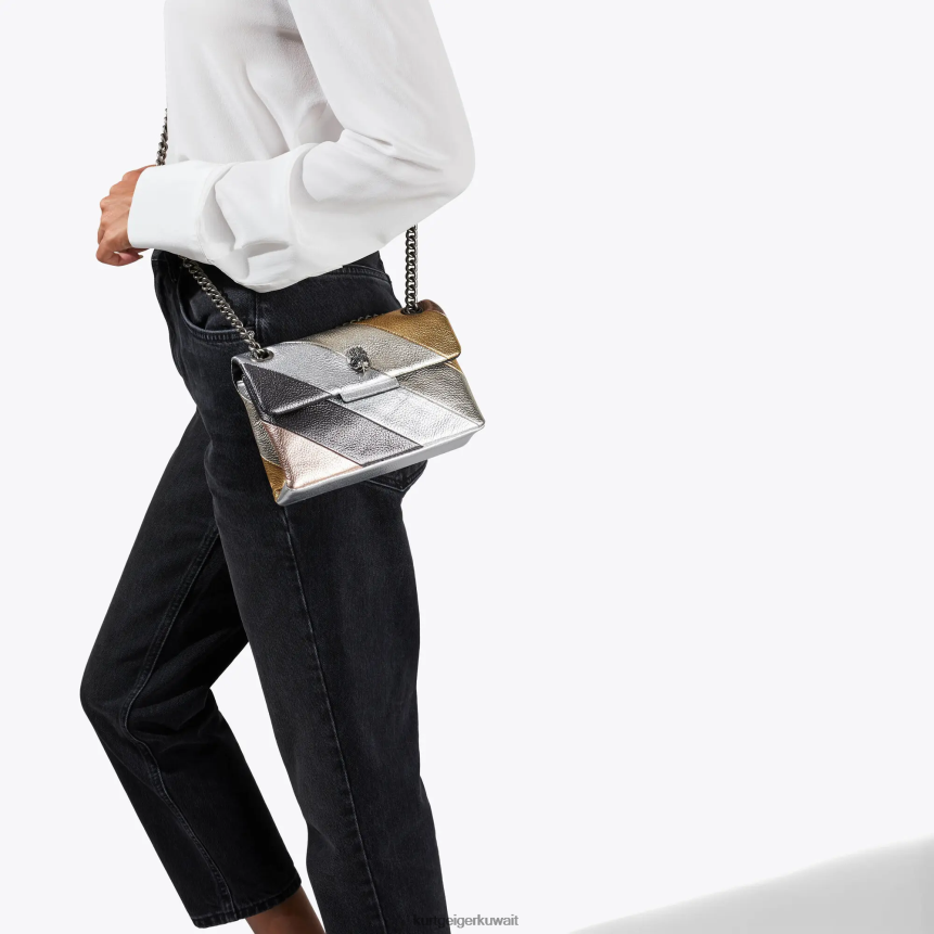 كيلووات Kurt Geiger نحيف لندن ميني كينسينغتون مزيج معدني X06PDH73 | أكياس