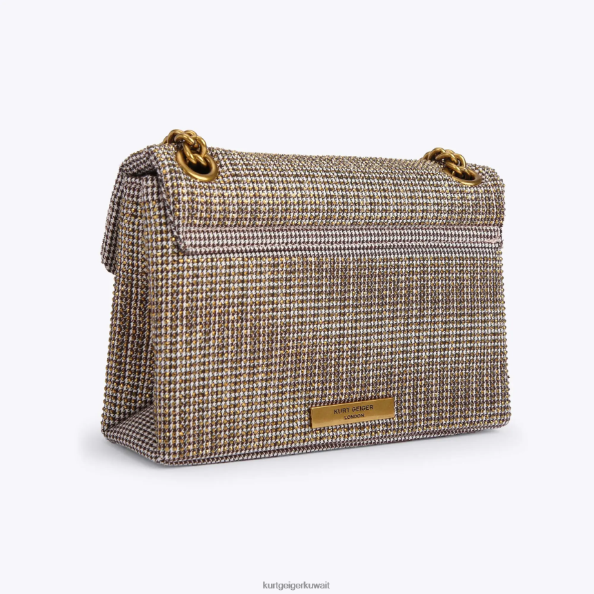 كيلووات Kurt Geiger نحيف قماش لندن هاوندزتوث ميني كنسينغتون اللون البيج X06PDH74 | أكياس