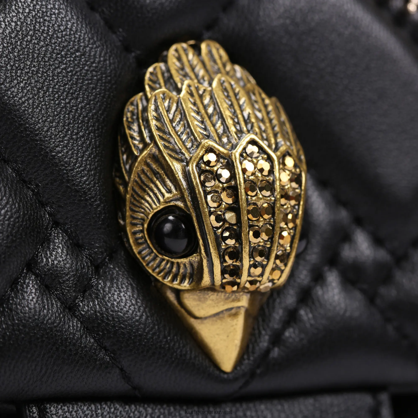 كيلووات Kurt Geiger نحيف حقيبة لندن متوسطة كنسينغتون مزيج أسود X06PDH80 | أكياس