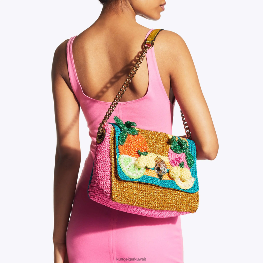 كيلووات Kurt Geiger نحيف لندن الكروشيه كينسينغتون مزيج الذهب X06PDH82 | أكياس