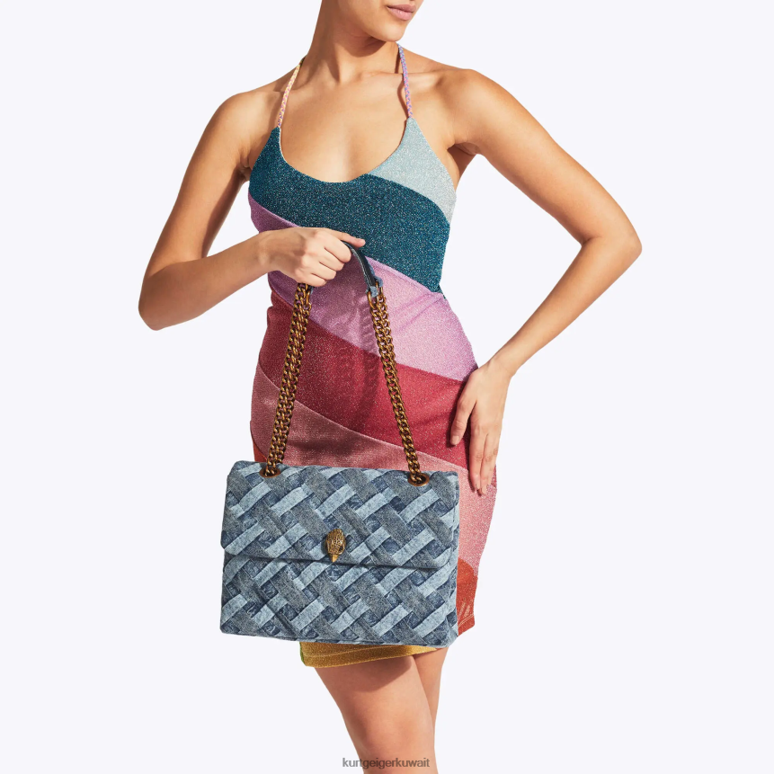 كيلووات Kurt Geiger نحيف لندن كنسينغتون كبيرة لينة الدنيم X06PDH84 | أكياس