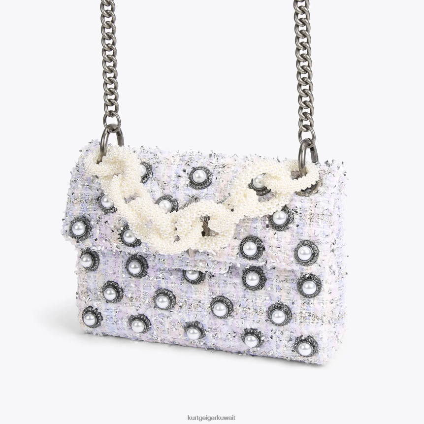 كيلووات Kurt Geiger نحيف لندن تويد ميني كنسينغتون في لندن أرجواني X06PDH86 | أكياس