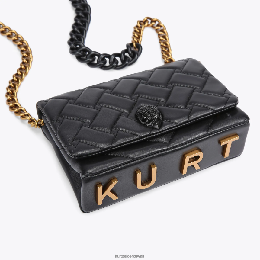 كيلووات Kurt Geiger نحيف لندن ميني كينسينغتون مزيج أسود X06PDH88 | أكياس