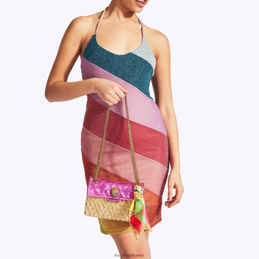 كيلووات Kurt Geiger نحيف لندن الرافية ميني كنسينغتون في لندن مزيج الذهب X06PDH89 | أكياس