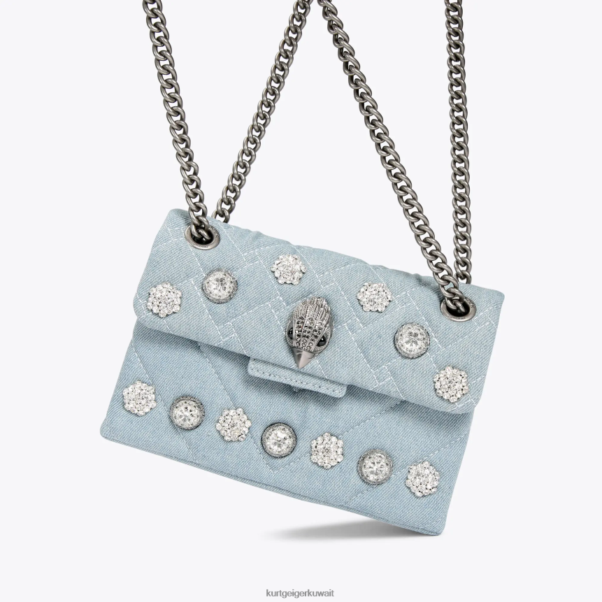 كيلووات Kurt Geiger نحيف لندن كريستال ميني كنسينغتون في لندن أزرق شاحب X06PDH90 | أكياس