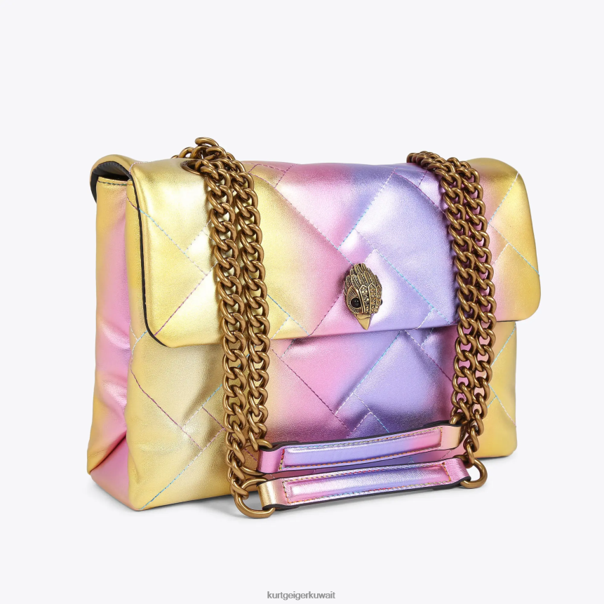 كيلووات Kurt Geiger نحيف لندن كنسينغتون كبيرة لينة مزيج وردي X06PDH94 | أكياس