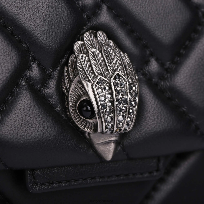 كيلووات Kurt Geiger نحيف لندن جلدية كينسينغتون مزيج أسود X06PDH98 | أكياس