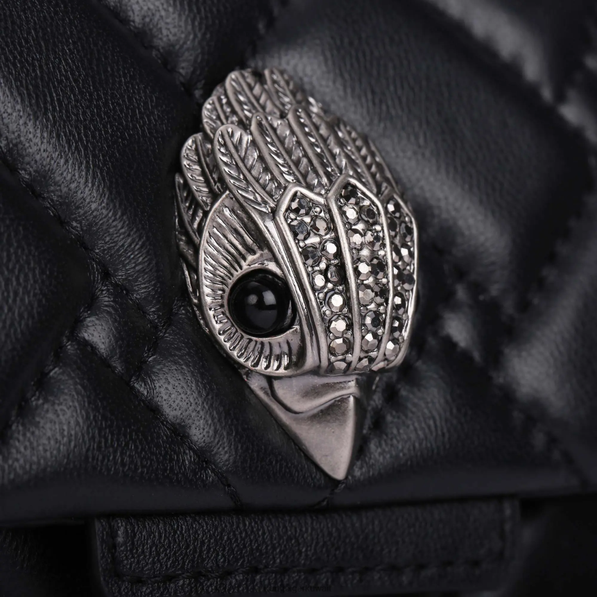 كيلووات Kurt Geiger نحيف جلد لندن متوسط ​​كنسينغتون أسود X06PDH99 | أكياس