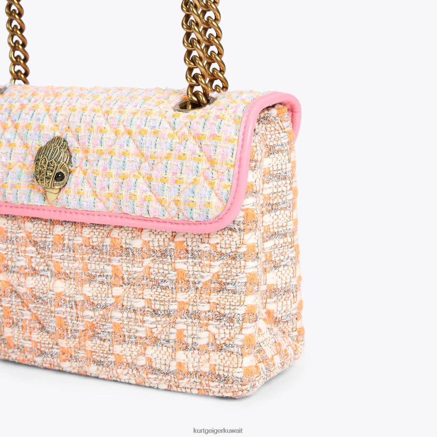 كيلووات Kurt Geiger نحيف حقيبة لندن تويد كنسينغتون البرتقالي X06PDH9 | أكياس