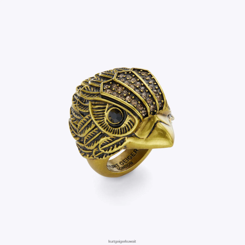 كيلووات Kurt Geiger نحيف خاتم نسر لندن XL مكتنزة ذهب X06PDH583 | مُكَمِّلات