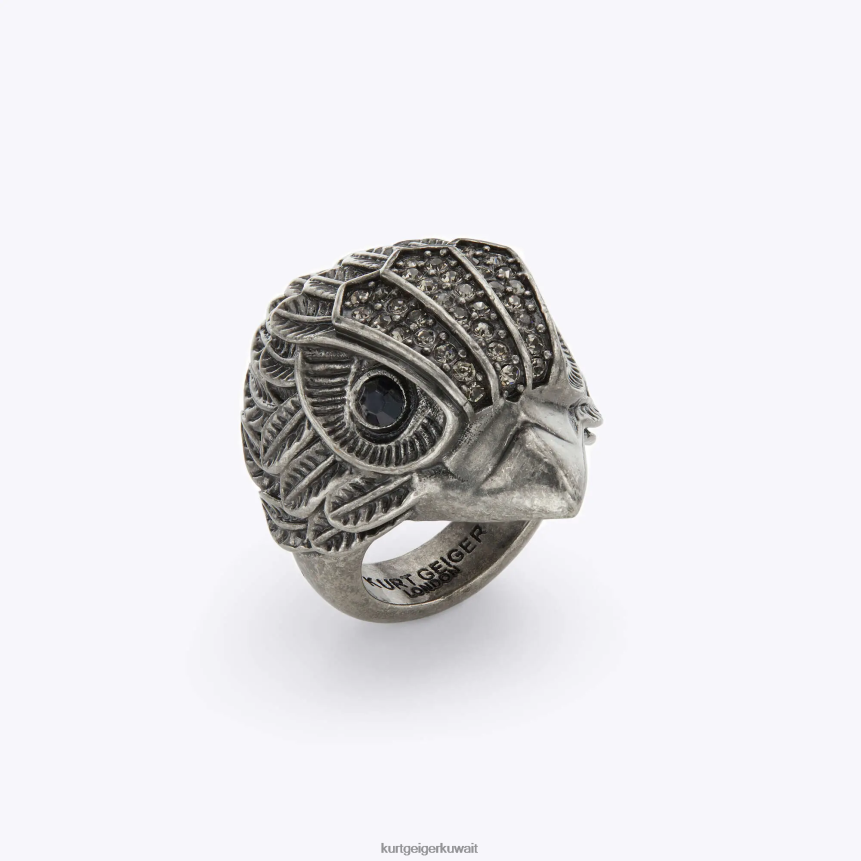 كيلووات Kurt Geiger نحيف خاتم نسر لندن XL مكتنزة جونميتال X06PDH586 | مُكَمِّلات