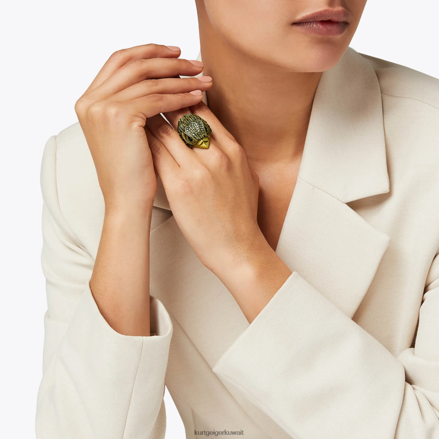 كيلووات Kurt Geiger نحيف خاتم نسر لندن XL مكتنزة جونميتال X06PDH586 | مُكَمِّلات