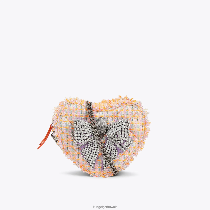 كيلووات Kurt Geiger نحيف لندن القوس القلب crossbody البرتقالي X06PDH258 | أكياس